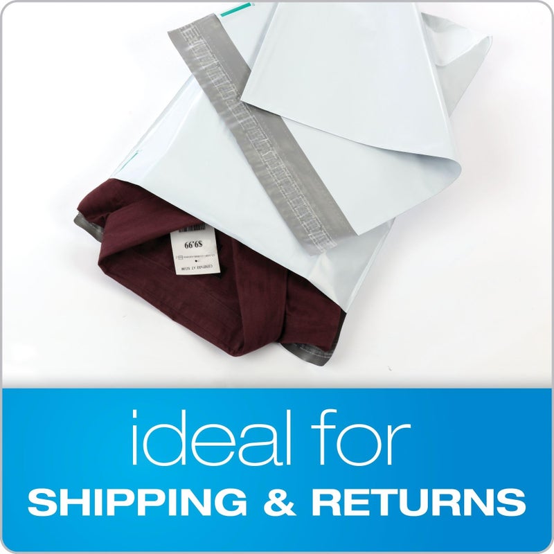 Quality Park 12 x 15-1/2 Jumbo Poly Mailers, Redi-Strip Self-Sealing Closure, Water-Resistant, Tamper Evident, Recycled White, 100 per Box (QUA46199) - Image 3